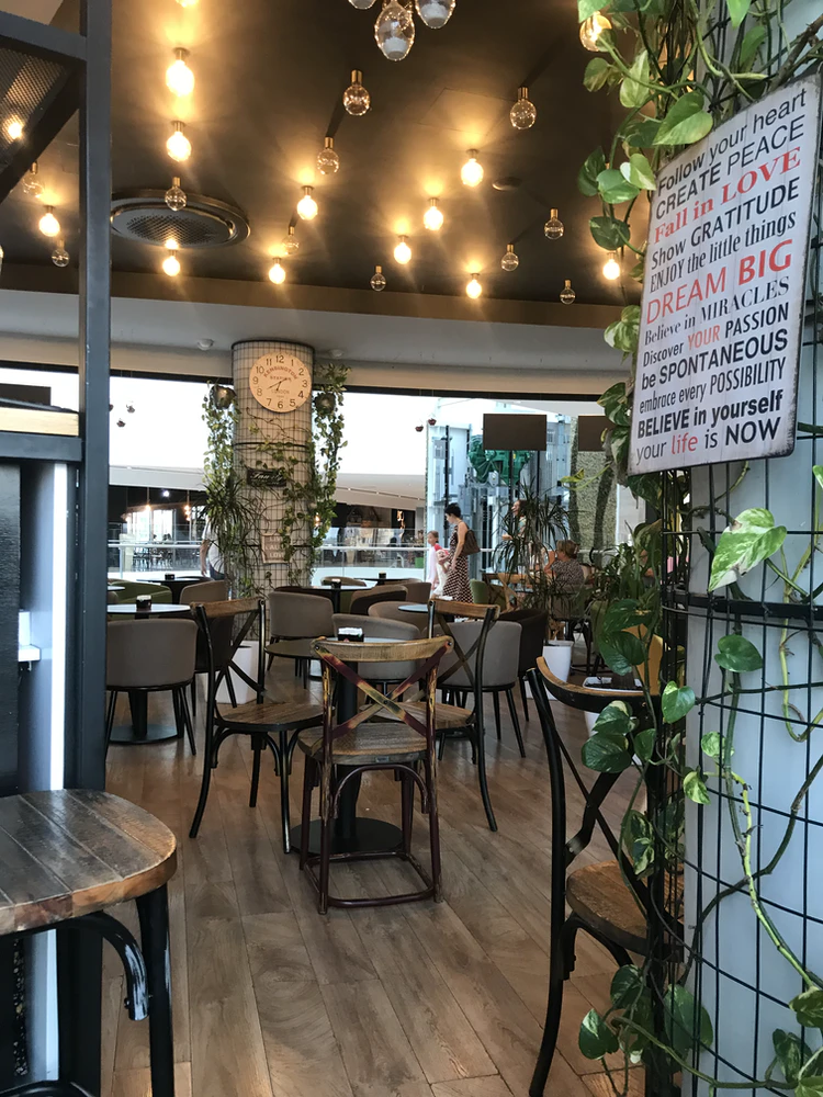 cafe interior hall view