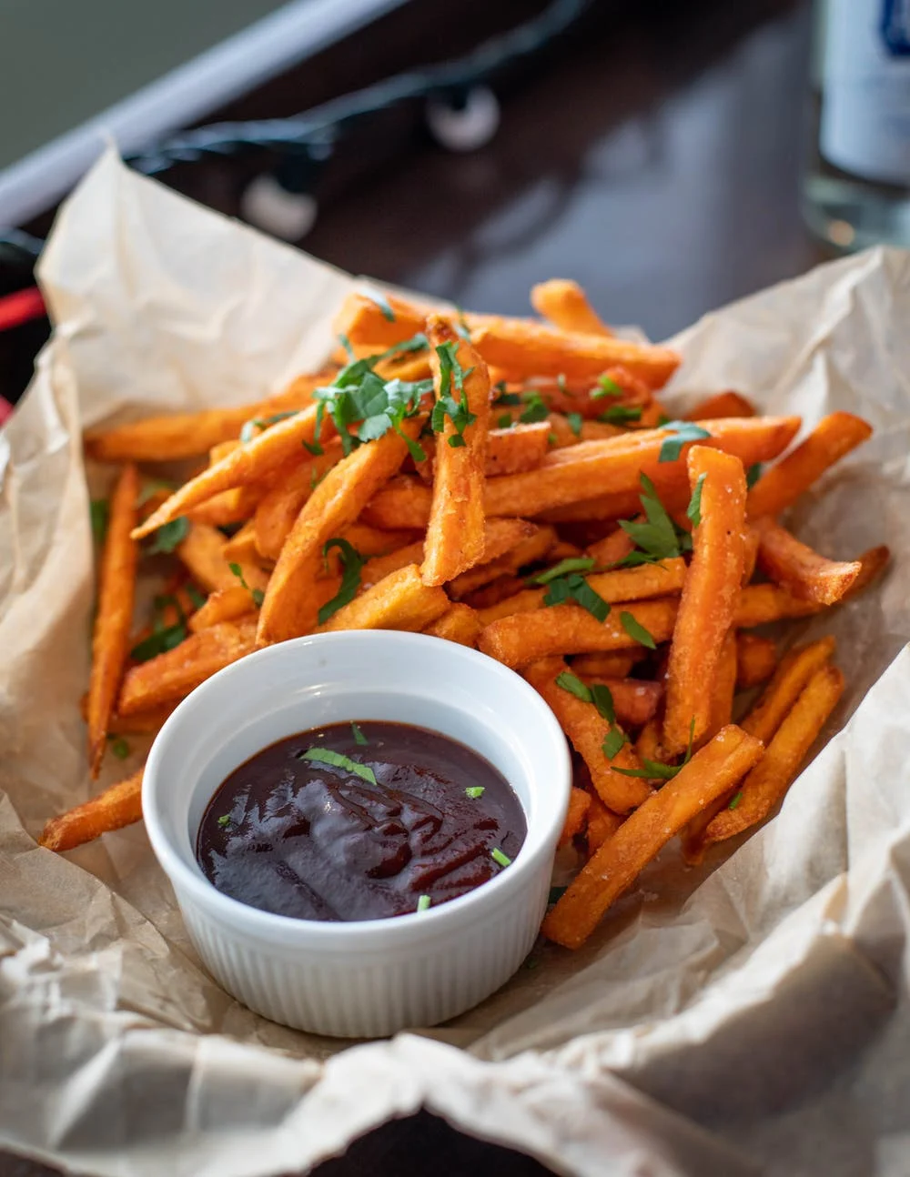 sweet potato fries with sauce